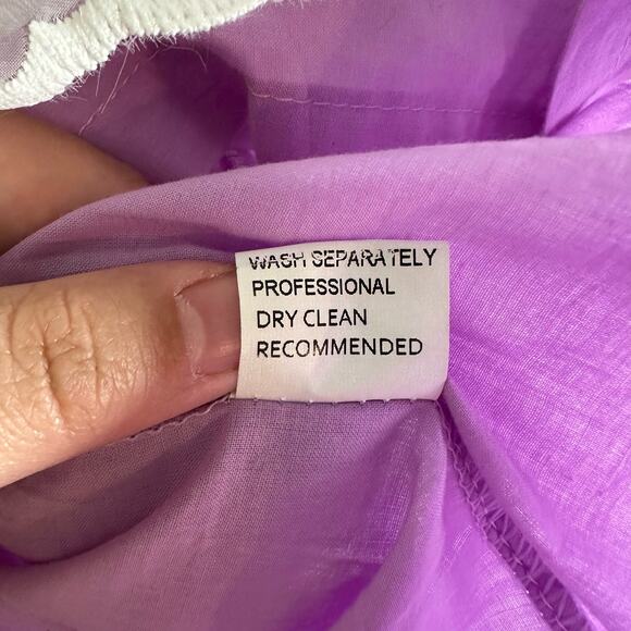 Think Pink Purple White Floral Lace Sheer Overlay Dress Girls Size 4 - Picture 7 of 7